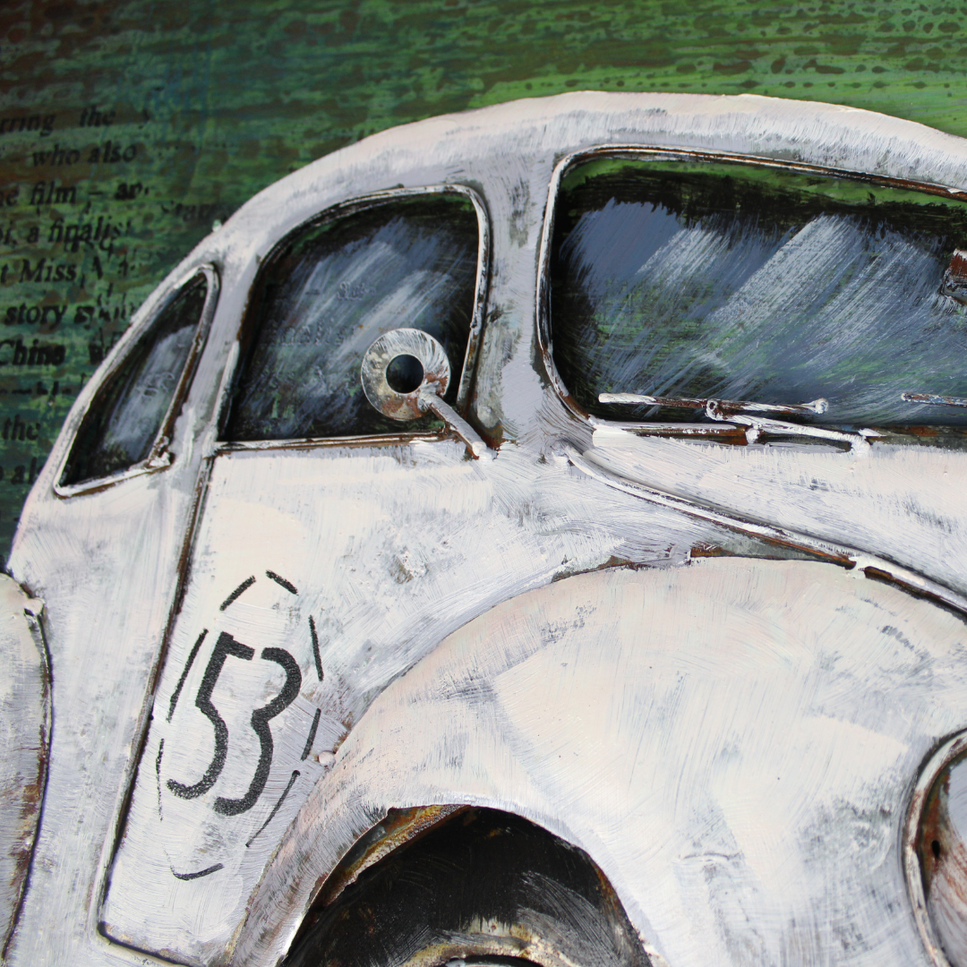 3D Schilderij Metaal - Oldtimer kever – 60x80cm