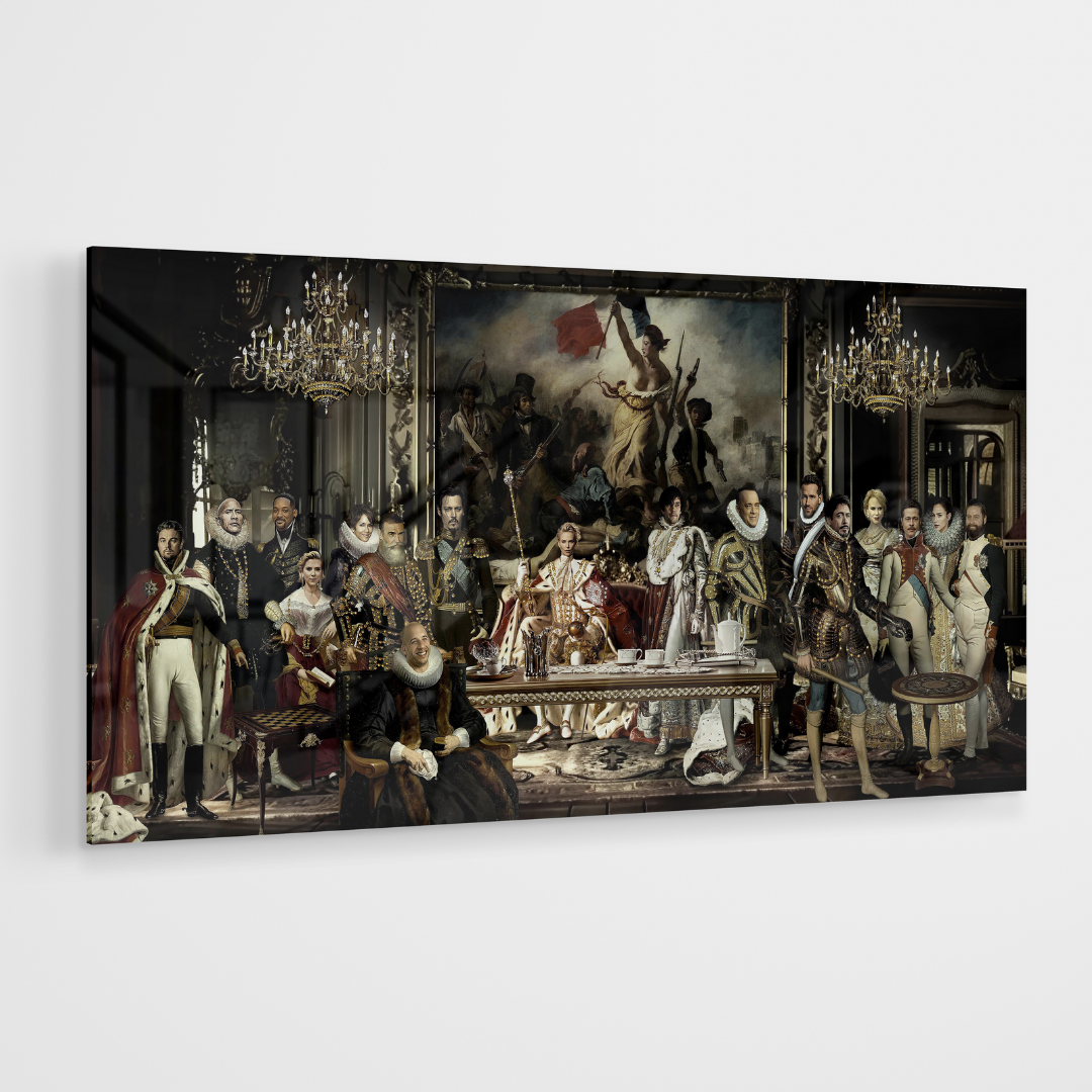Strass Glasschilderij - Hollywood At Golden Age - 80x160cm