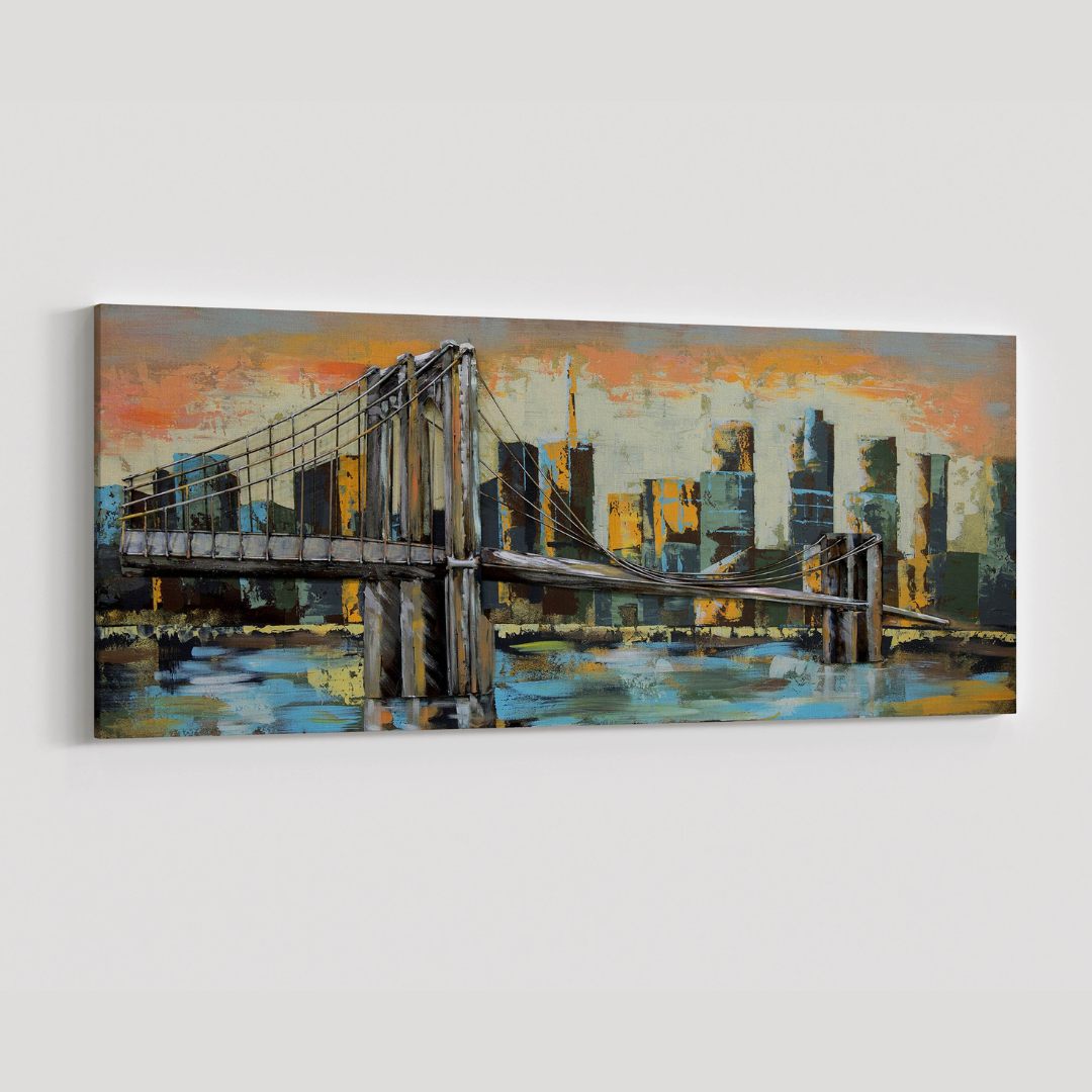 3D Schilderij Metaal - Bridge – 60x150cm