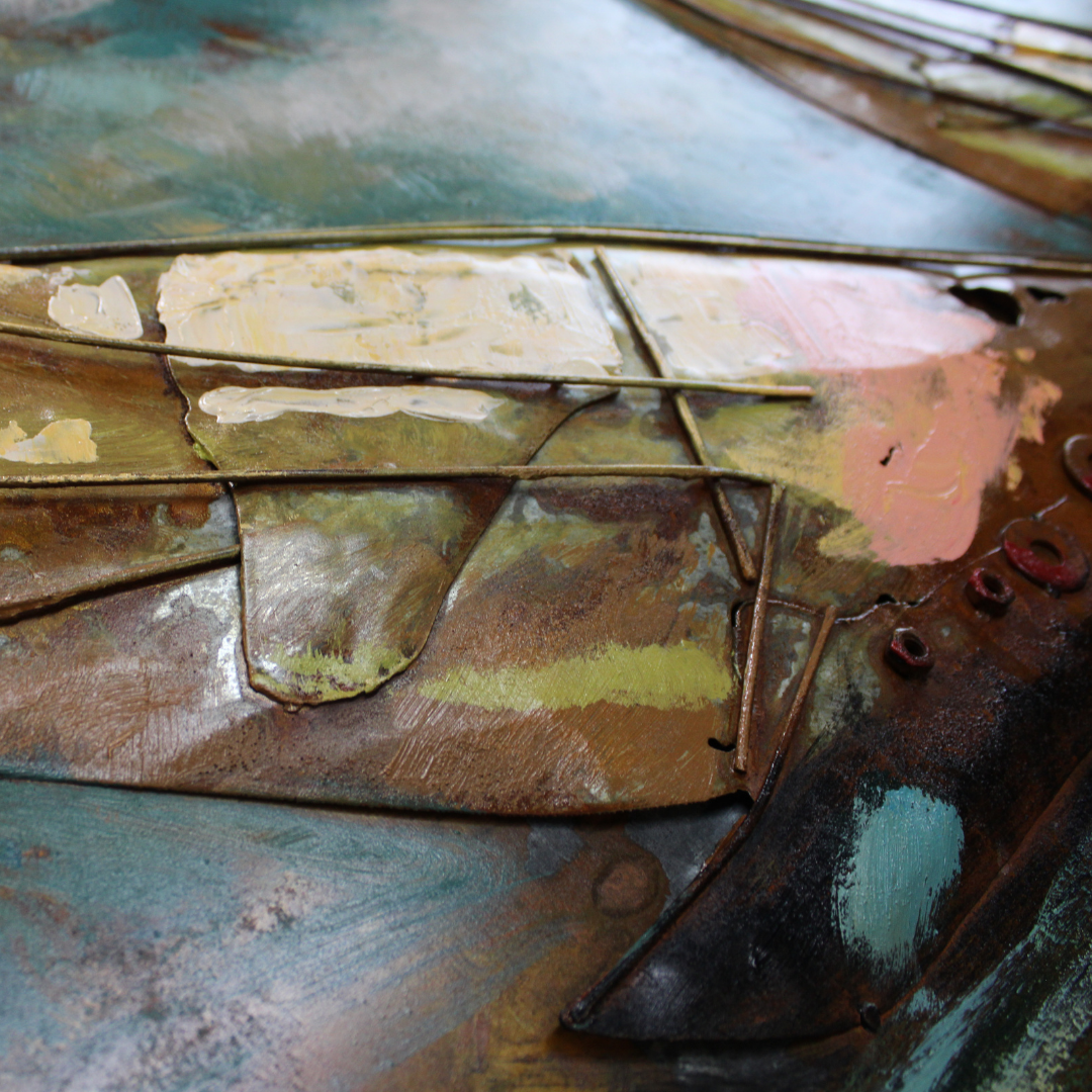 3D Schilderij Metaal - Zeil boten – 60x150cm
