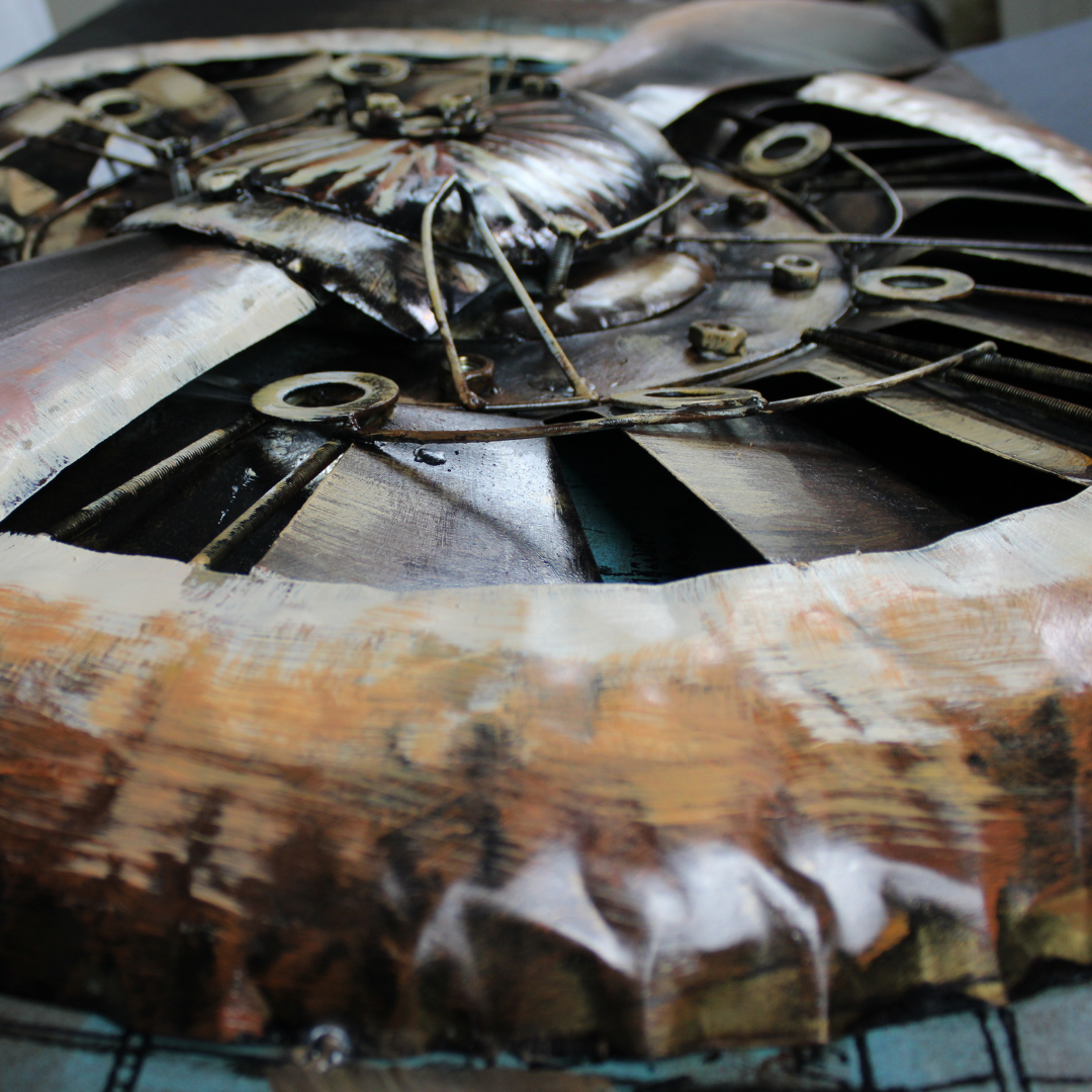 3D Schilderij Metaal - Propellor – 70x140cm