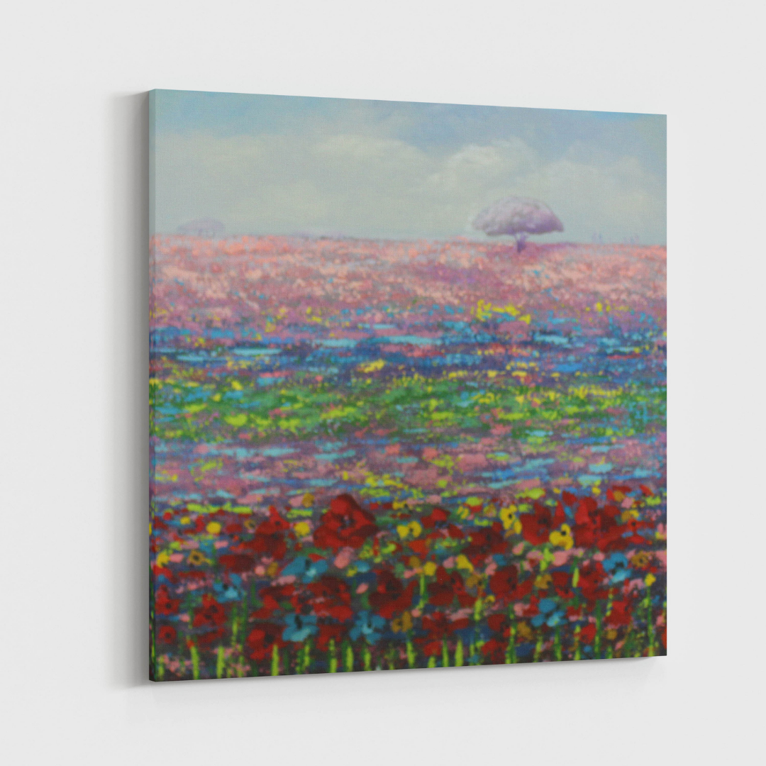 Fields of flowers in spring