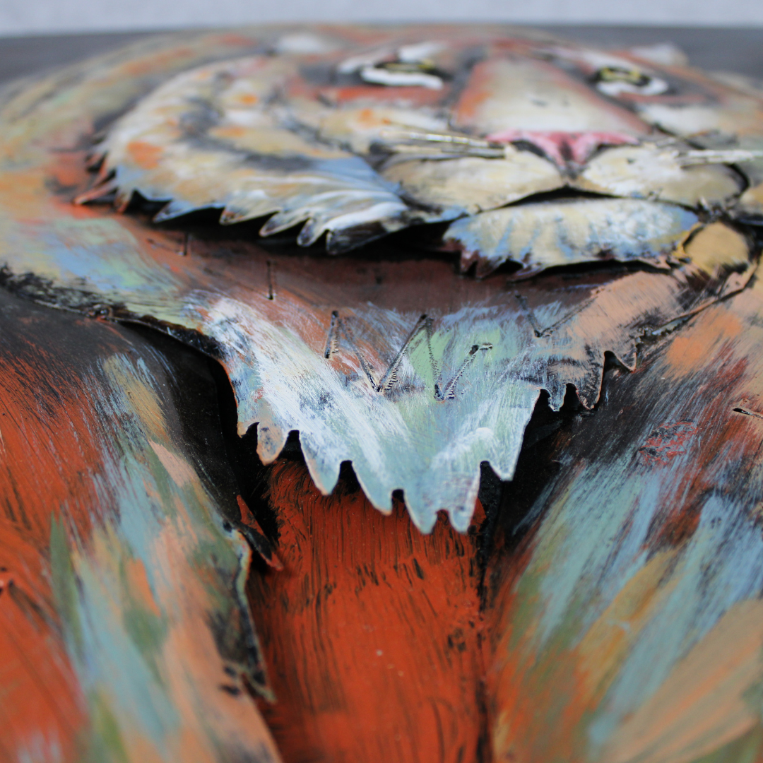 3D Schilderij Metaal - Tijger – 100x100cm