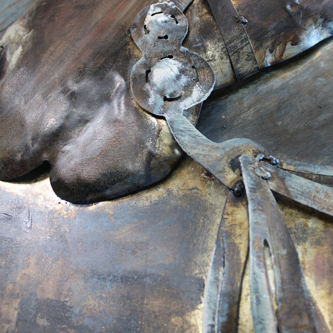 3D Schilderij Metaal - Horse - 80x80cm