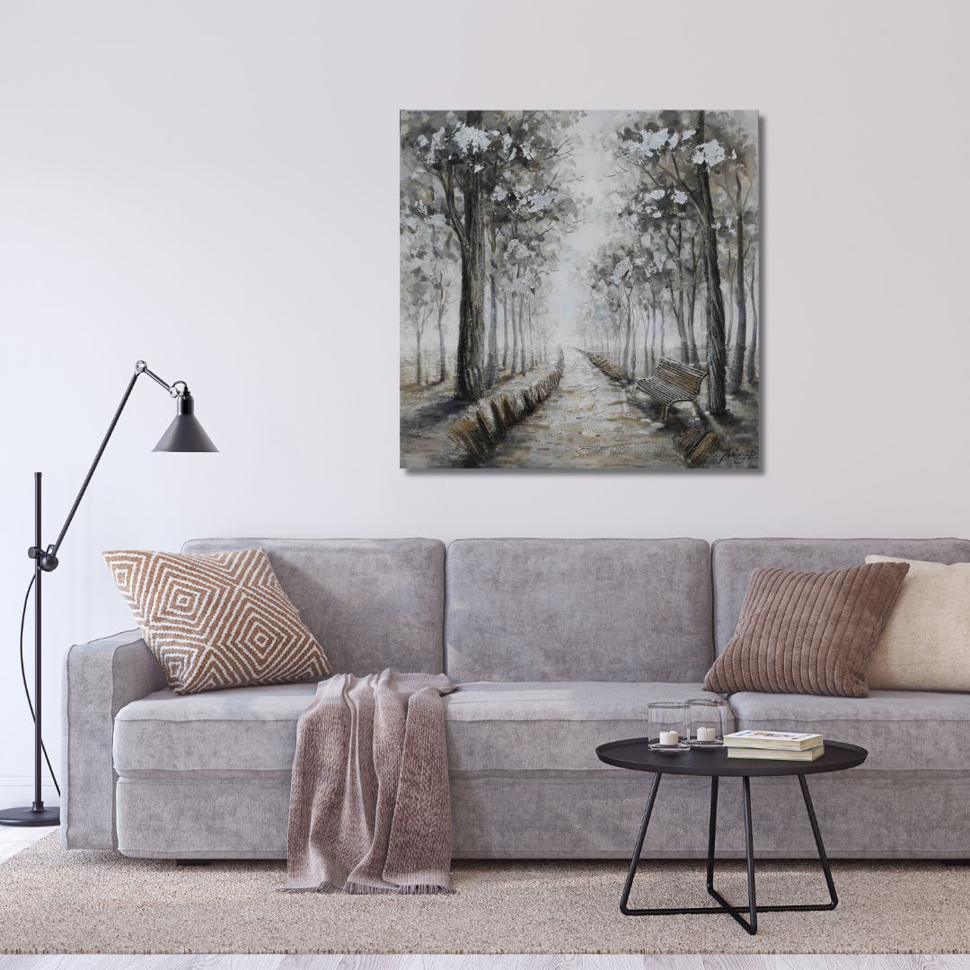 Grey winter forest