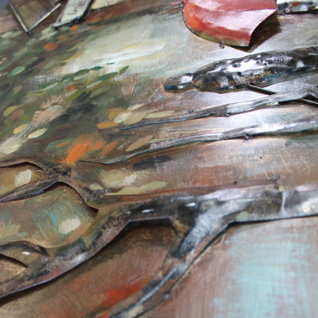 3D Schilderij Metaal - Londen – 100x100cm