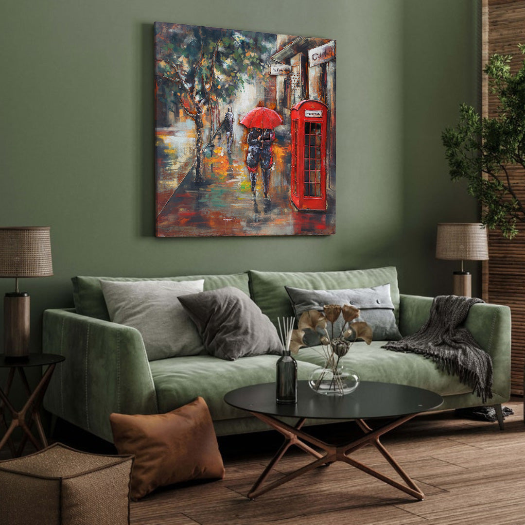 3D Schilderij Metaal - Londen – 100x100cm