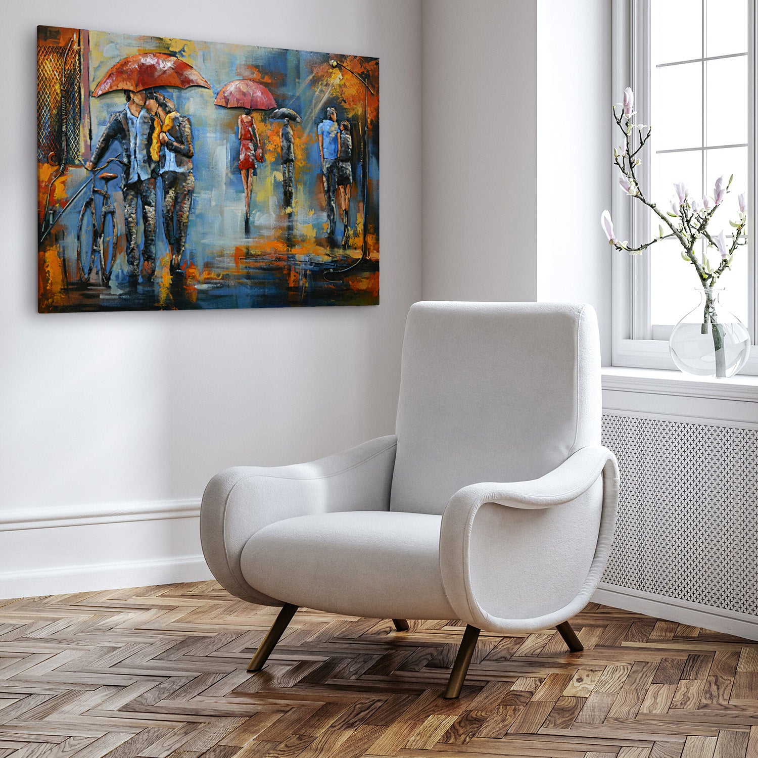 3D Schilderij Metaal - Night walk – 120x80cm