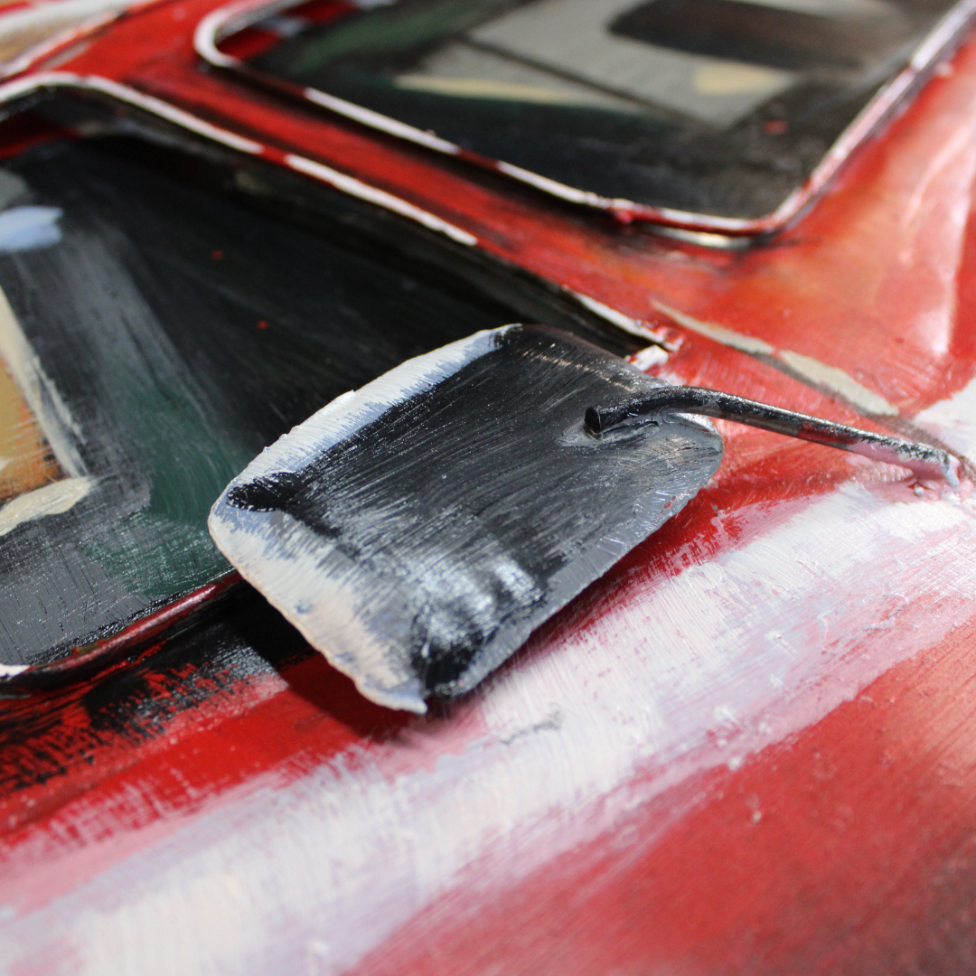 3D Schilderij Metaal - Mini cooper – 120x80cm