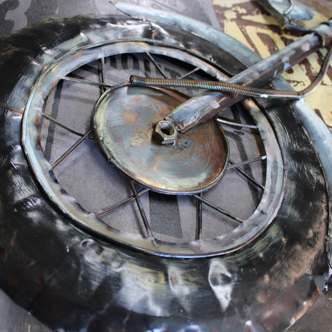 3D Schilderij Metaal - Motorcycle – 60x150cm