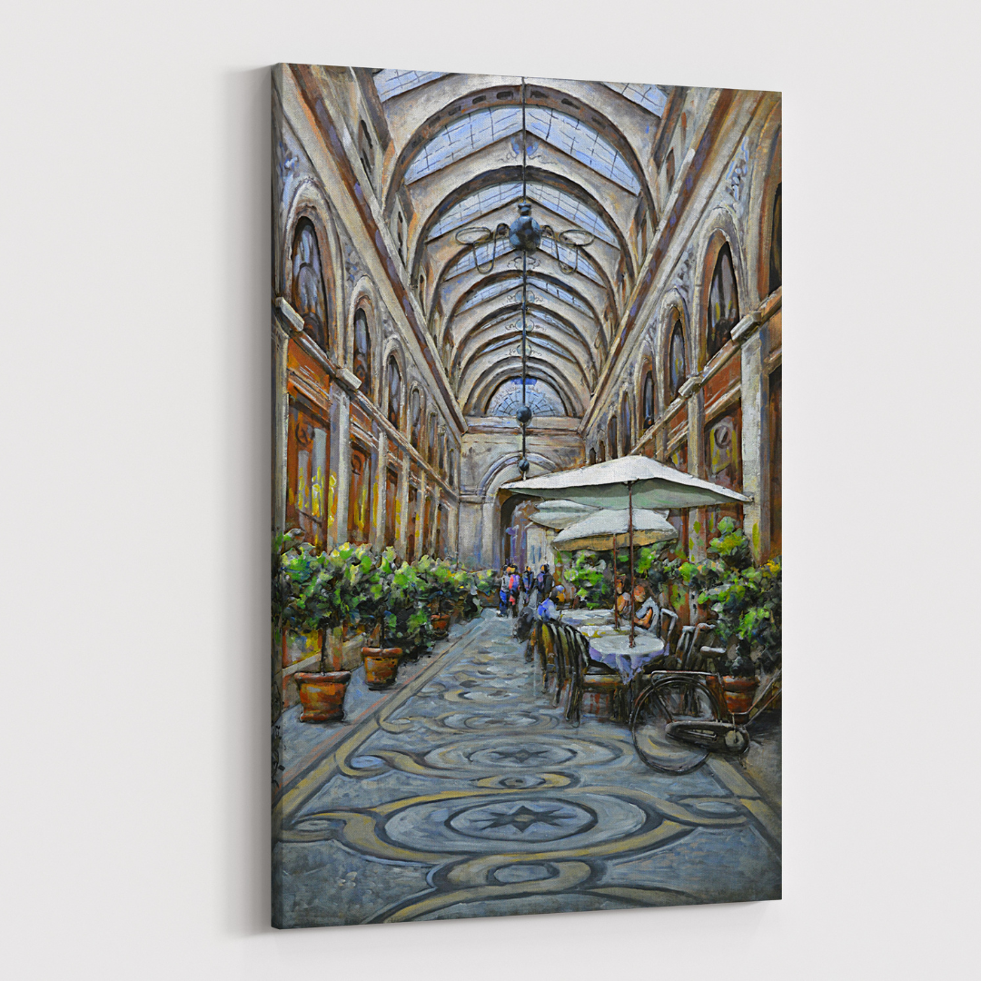 3D Schilderij Metaal - Binnen terras - 80x120cm