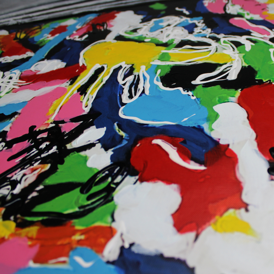 3D Schilderij Metaal - Bansky graffiti – 120x80cm