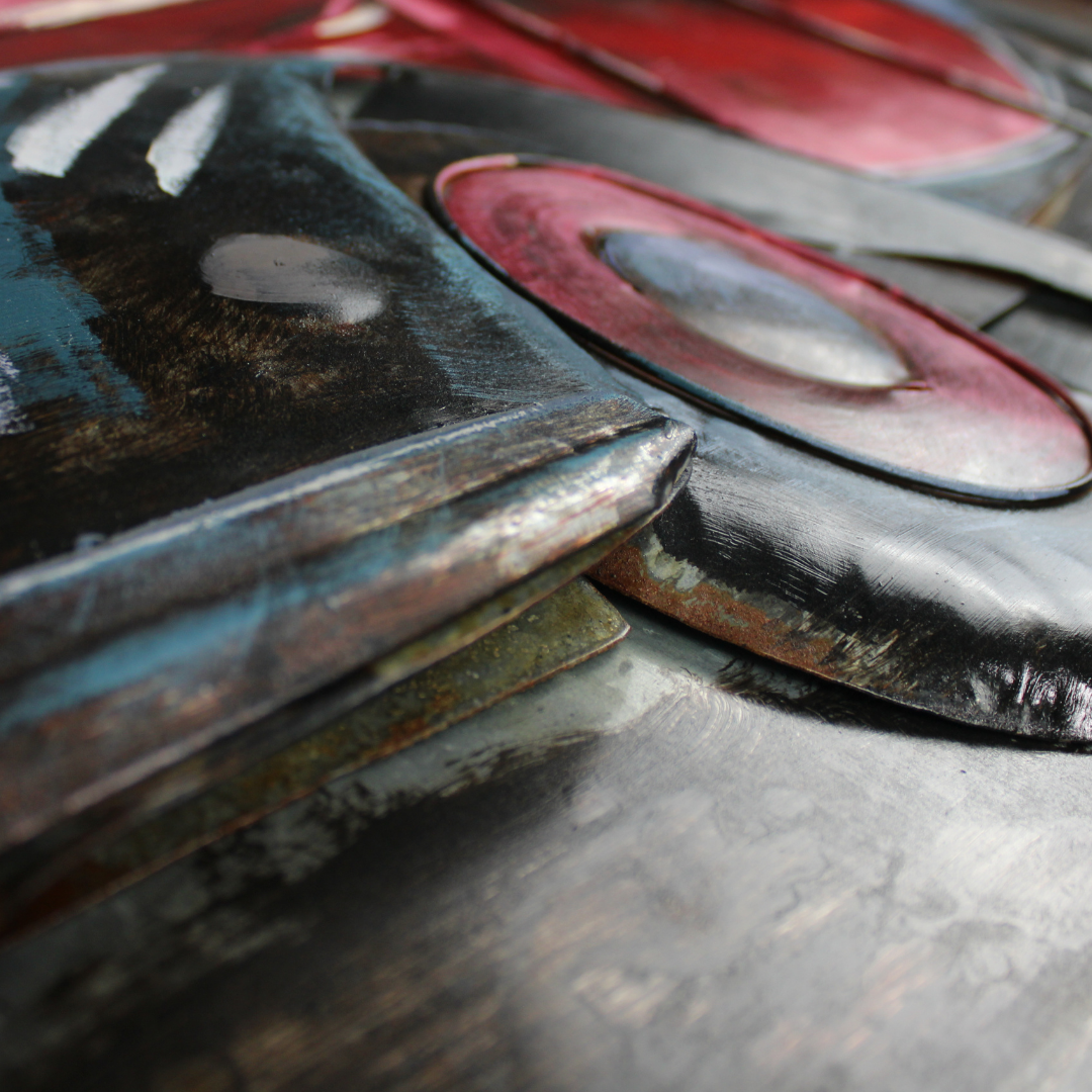 3D Schilderij Metaal - Rode eend – 120x80cm