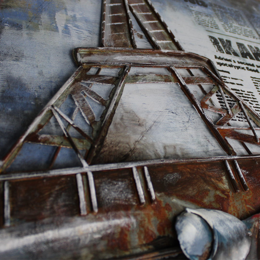 3D Schilderij Metaal - Rode eend – 120x80cm