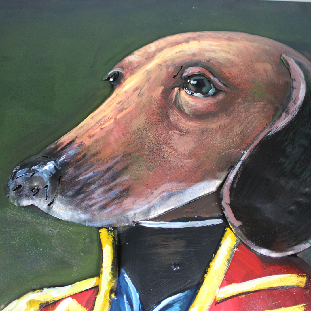 3D Schilderij Metaal - Sir Takkie - 80x80cm