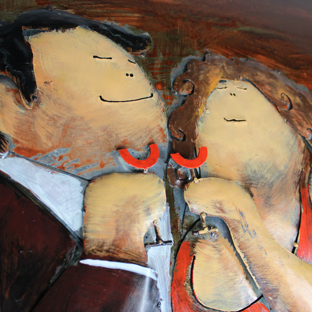 3D Schilderij Metaal - Party night – 120x80cm