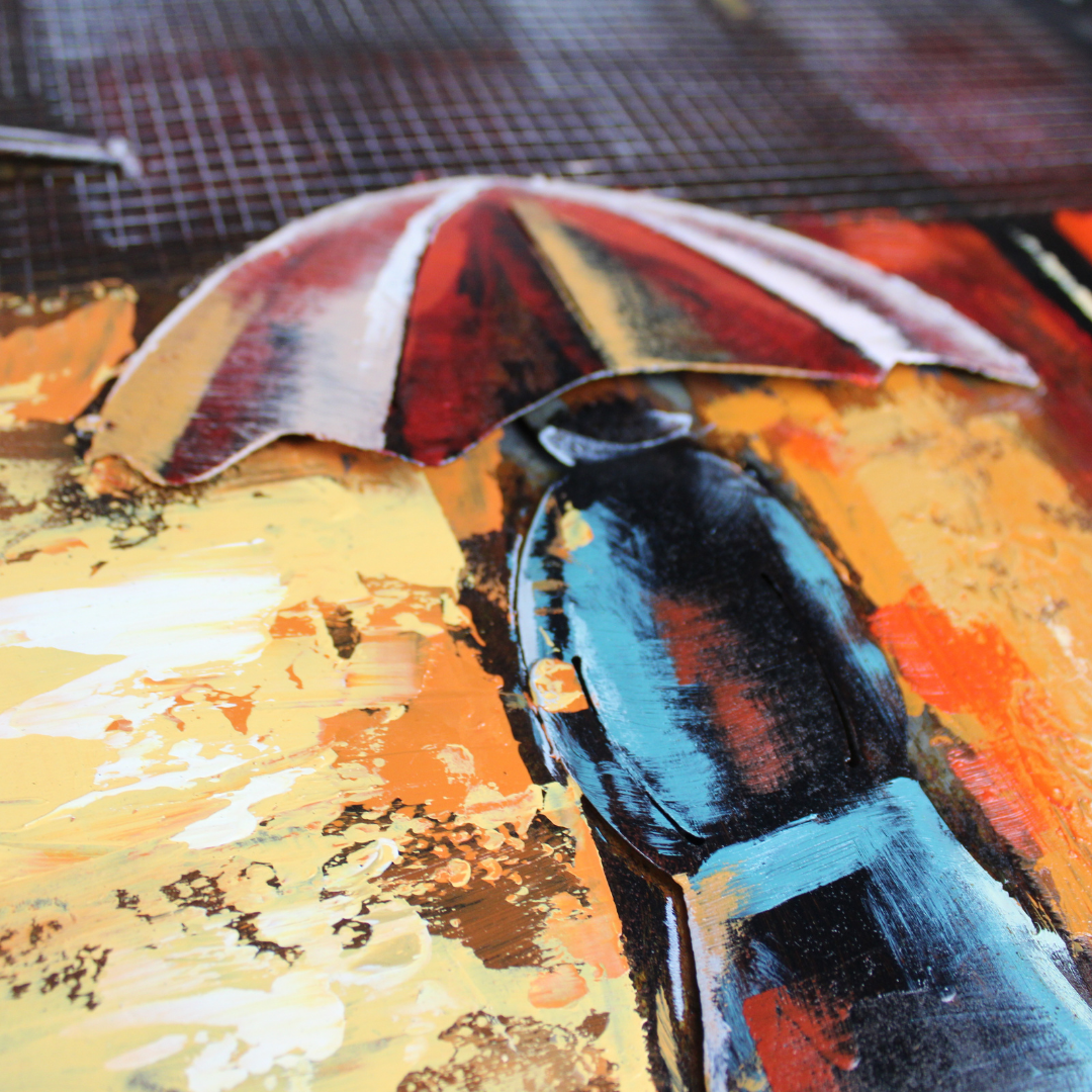 3D Schilderij Metaal - Old tram – 100x100cm