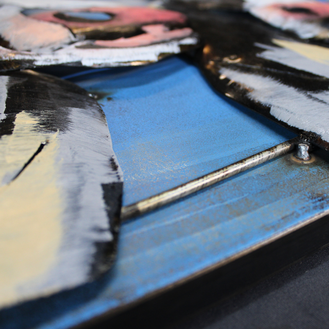 3D Schilderij Metaal - Koeien – 60x150cm