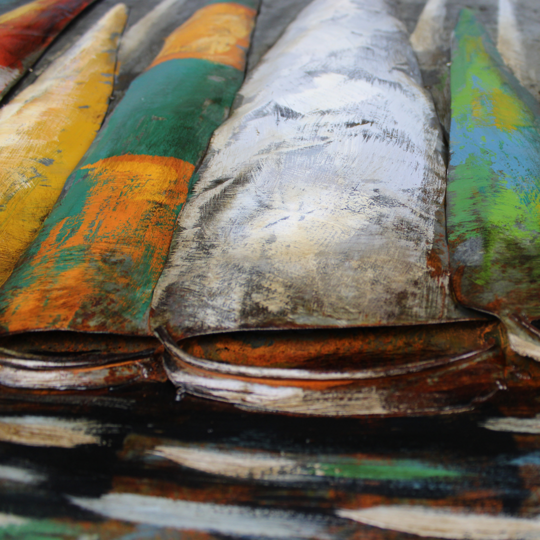 3D Schilderij Metaal - De zeil bootjes – 120x80cm