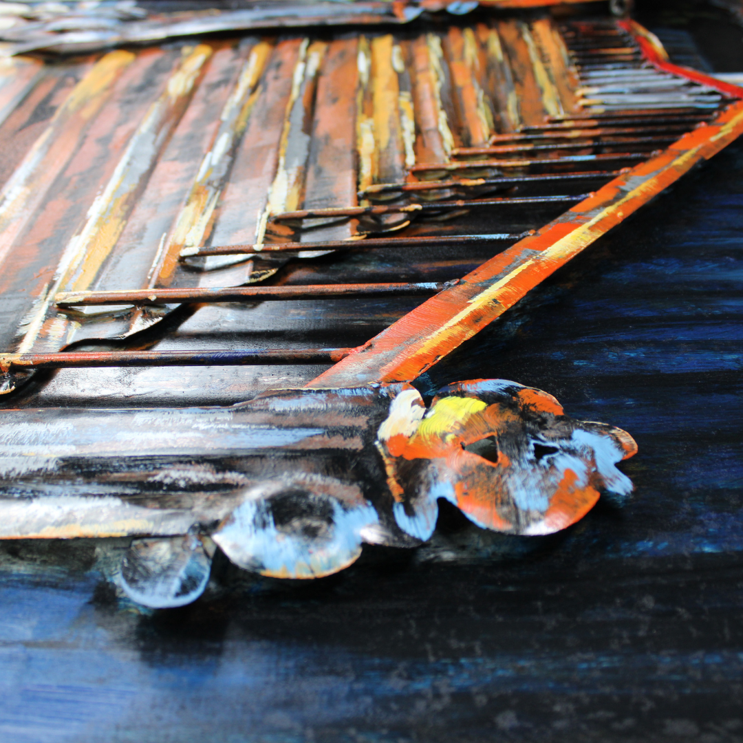 3D Schilderij Metaal - Stairs – 120x80cm