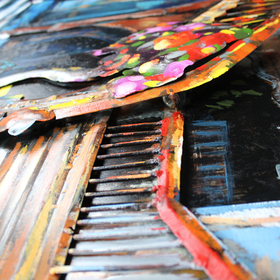 3D Schilderij Metaal - Stairs – 120x80cm