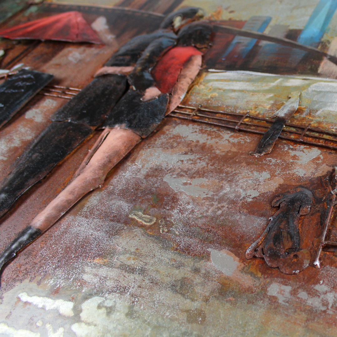 3D Schilderij Metaal - The brooklyn bridge – 120x80cm