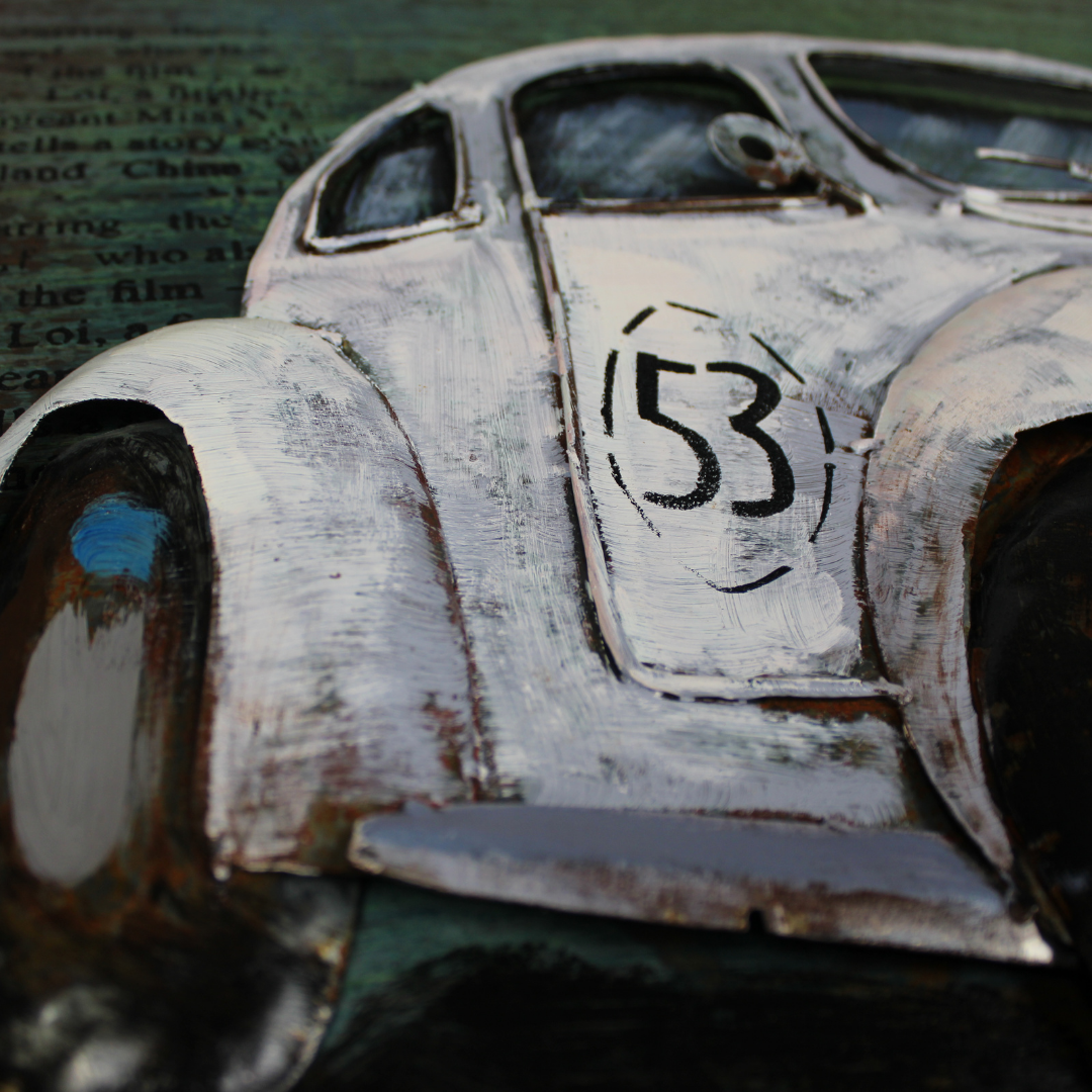 3D Schilderij Metaal - Oldtimer kever – 60x80cm