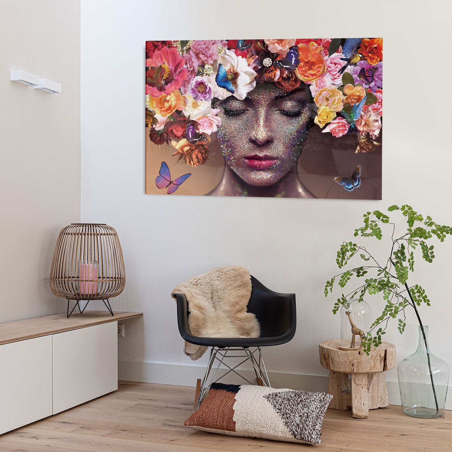 Glasschilderij - Colorful - 120x80cm