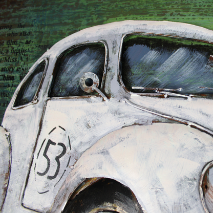 3D Schilderij Metaal - Oldtimer kever – 60x80cm