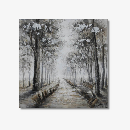 Grey winter forest