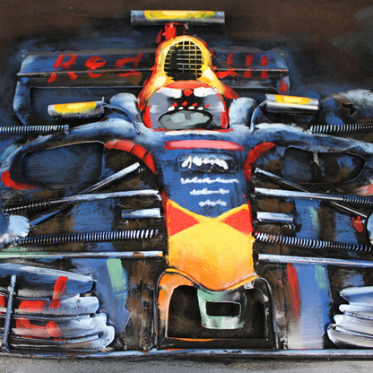 3D Schilderij Metaal - Max verstappen –  60x80cm