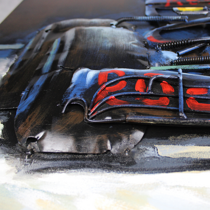 3D Schilderij Metaal - Max verstappen –  60x80cm