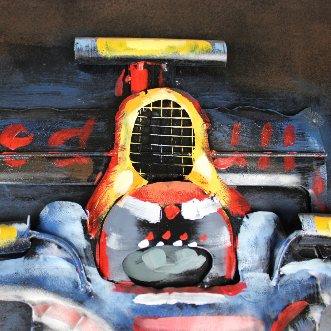 3D Schilderij Metaal - Max verstappen –  60x80cm
