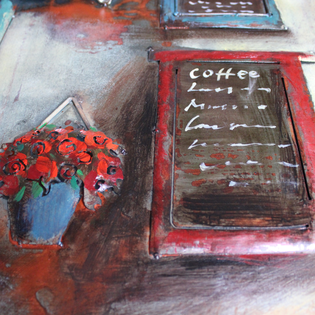 3D Schilderij Metaal - Frankrijk – 100x100cm