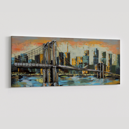 3D Schilderij Metaal - Bridge – 60x150cm