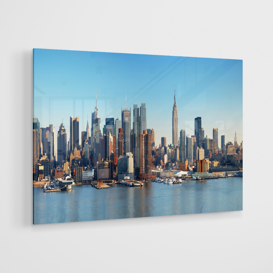 Glasschilderij - New York Skyline - 120x80cm