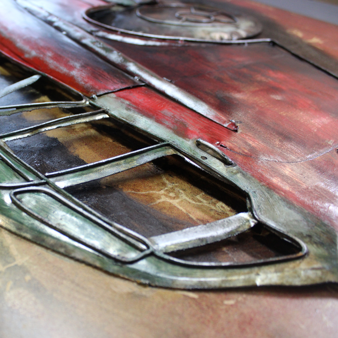 3D Schilderij Metaal - Chevrolet – 140x70cm