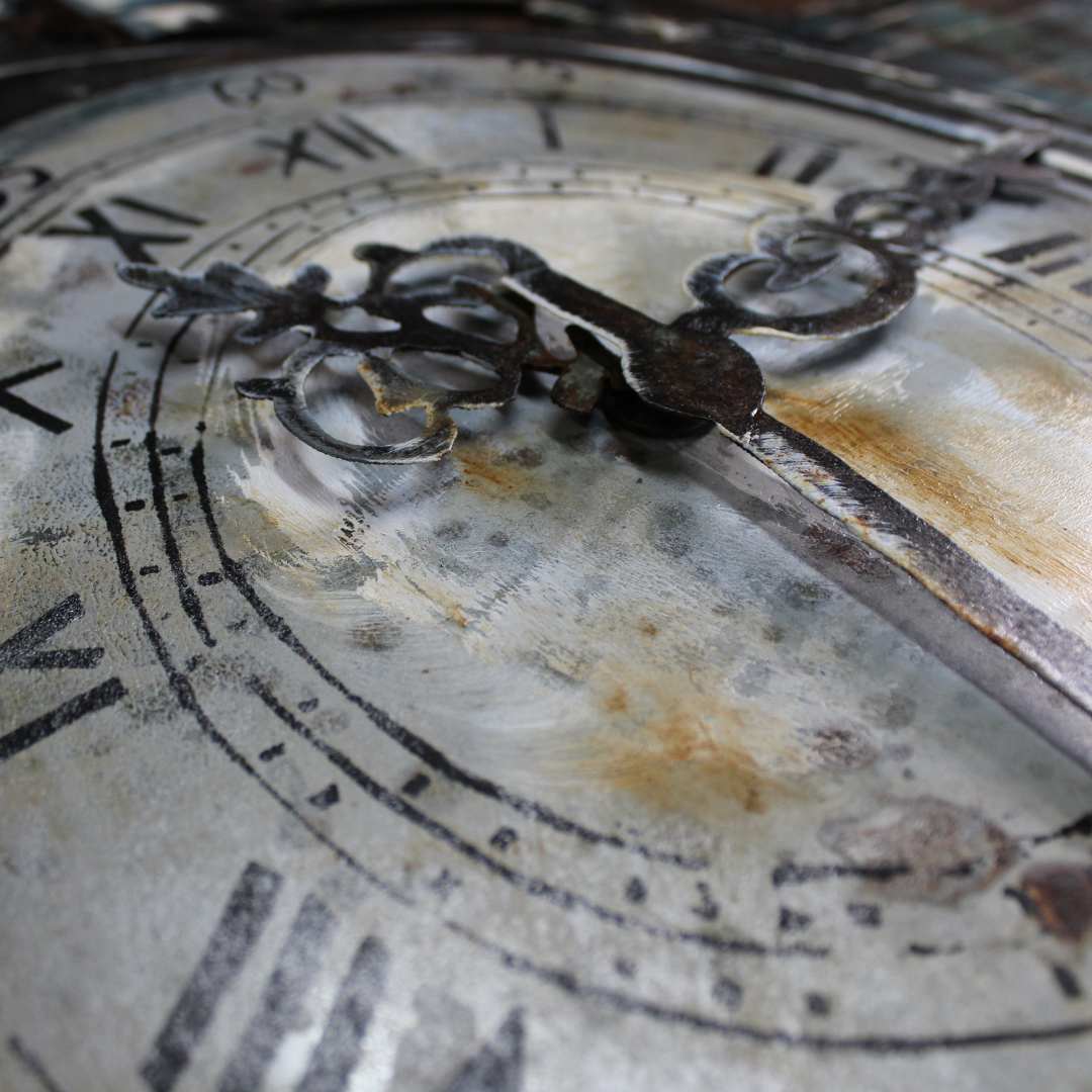 3D Schilderij Metaal - Clock - 80x80cm