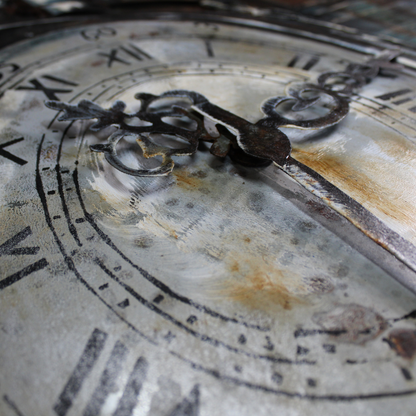 3D Schilderij Metaal - Clock - 80x80cm