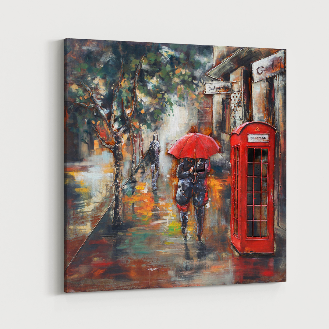 3D Schilderij Metaal - Londen – 100x100cm