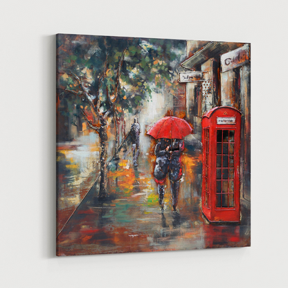 3D Schilderij Metaal - Londen – 100x100cm