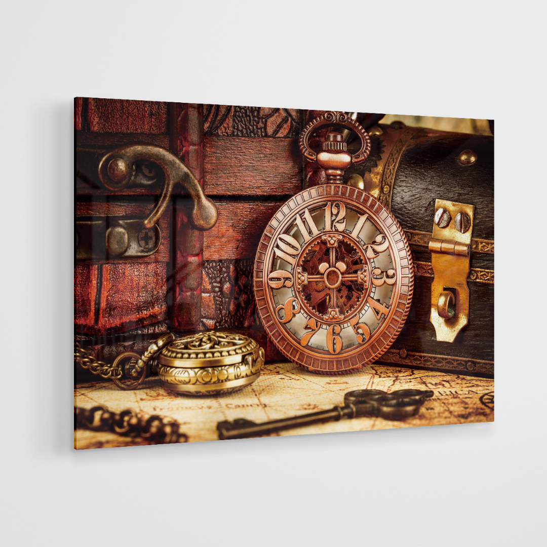 Glasschilderij - Watch Collector - 120x80cm