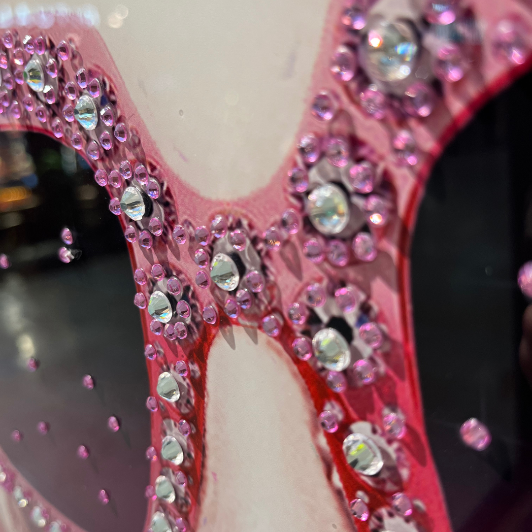 Strass Glasschilderij - Gucci Bubblegum - 80x120cm
