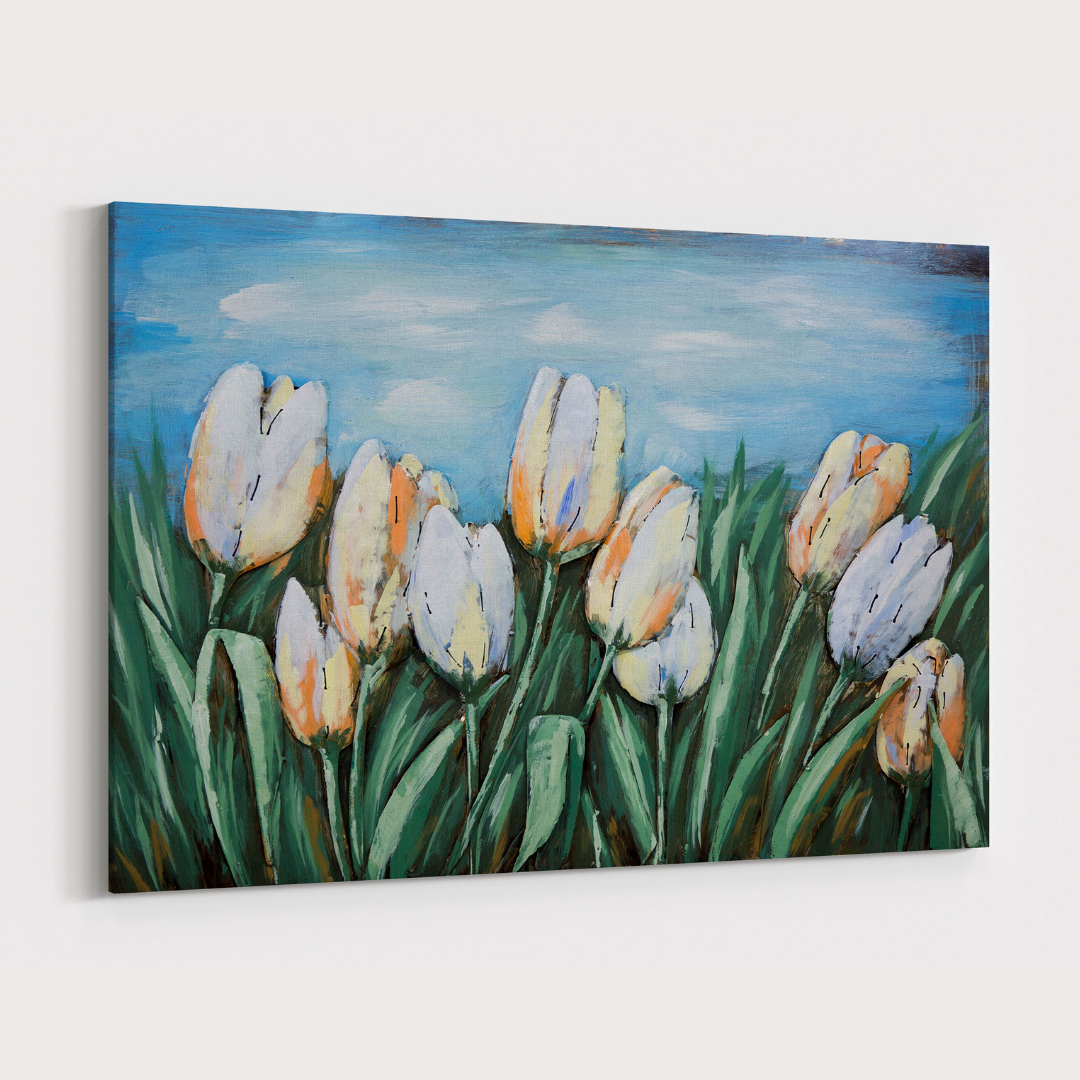 3D Schilderij Metaal - Tulpen – 60x80cm