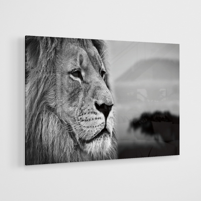 Glasschilderij - Lion king - 120x80cm