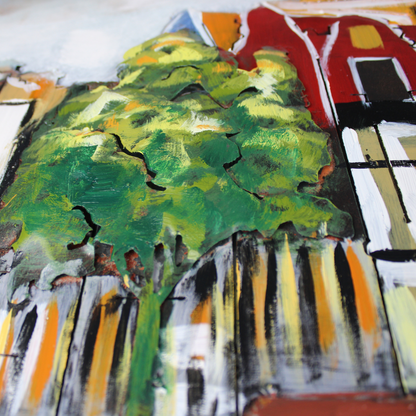 3D Schilderij Metaal - Amsterdamse grachten – 120x80cm