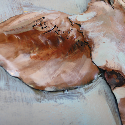 3D Schilderij Metaal - Connie the cow - 80x80cm
