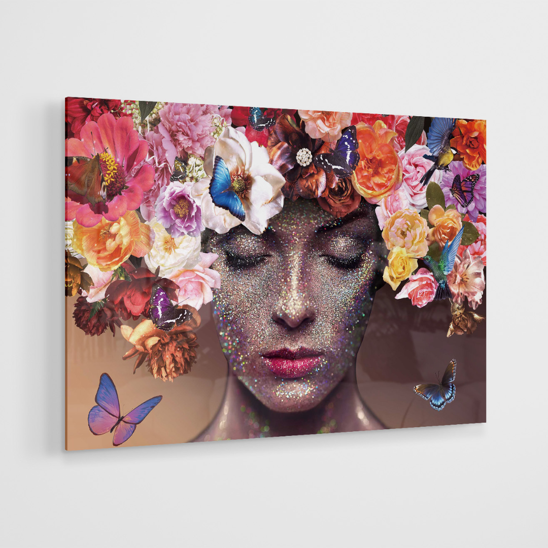 Glasschilderij - Colorful - 120x80cm