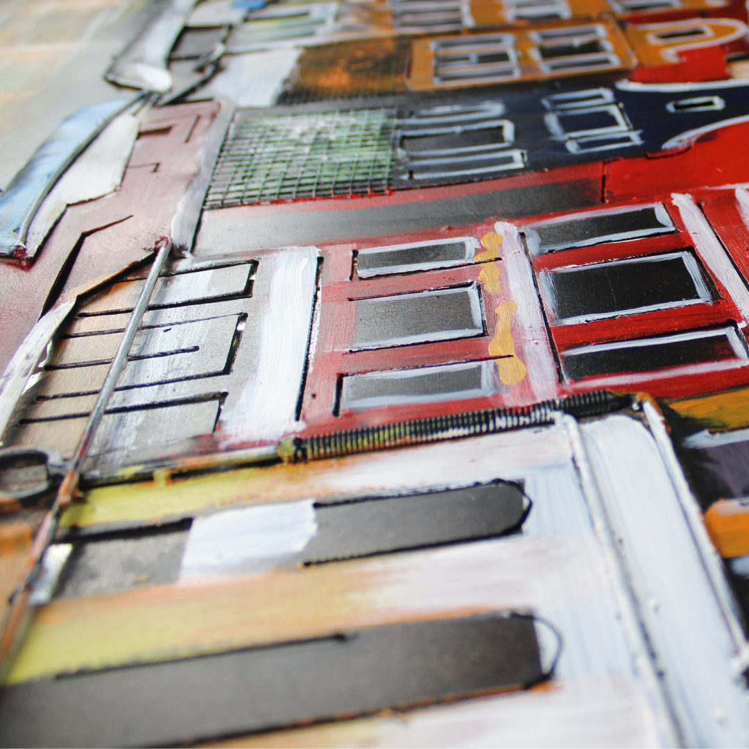 3D Schilderij Metaal - Amsterdamse grachten – 120x80cm