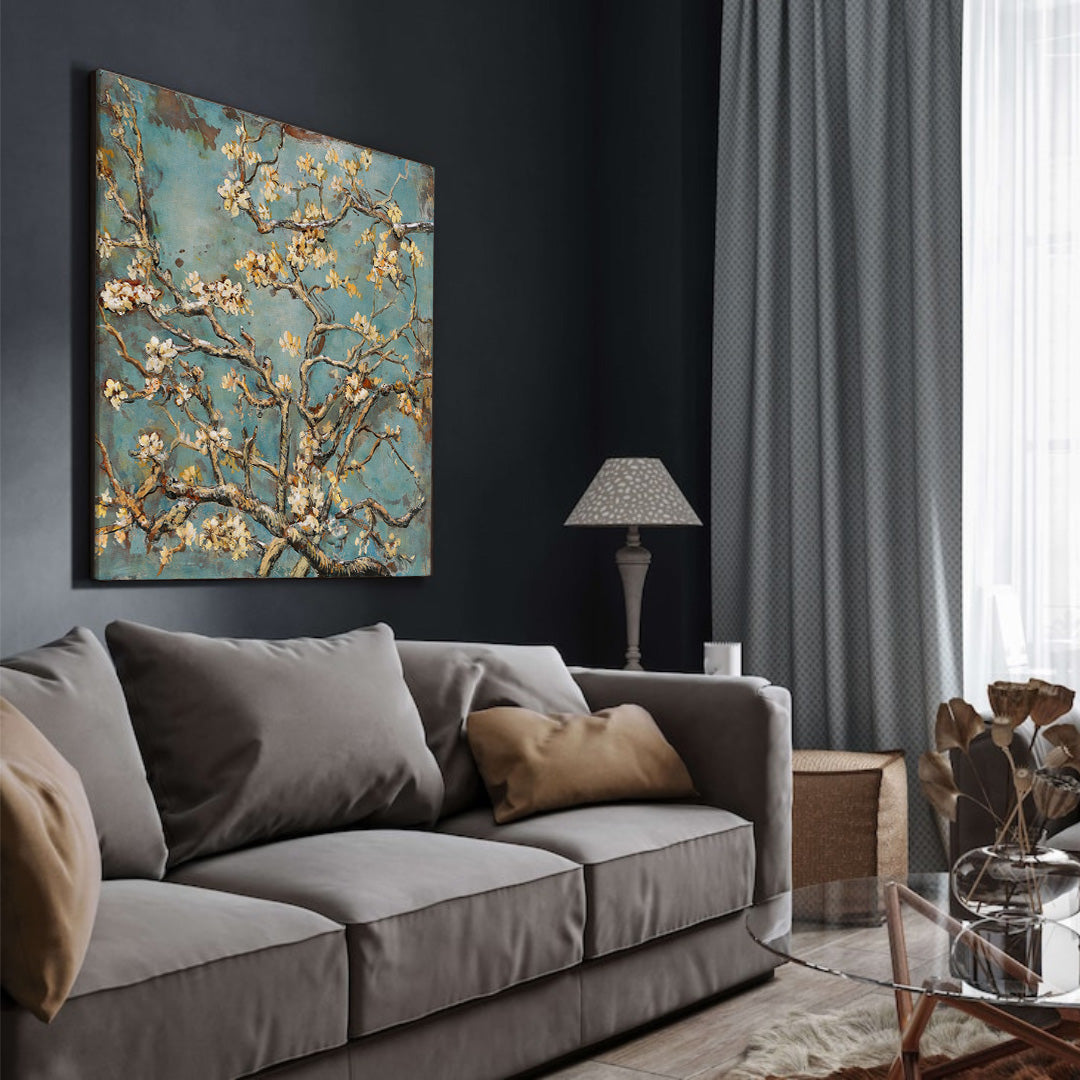 3D Schilderij Metaal - Almond branches – 100x100cm